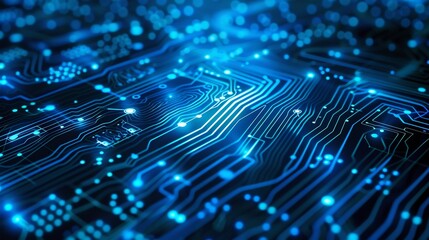 Obraz premium Abstract Circuit Board: Digital Technology and Innovation