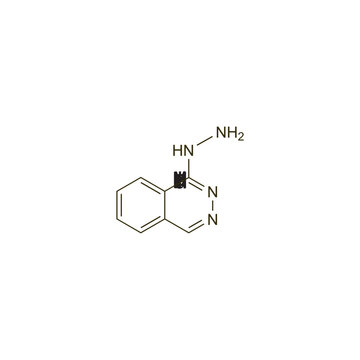 Hydralazine flat skeletal molecular structure vasodilator drug used in hypertension treatment. Vector illustration scientific diagram.