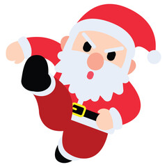 An Illustration of Santa Claus and the Merry Christmas Message