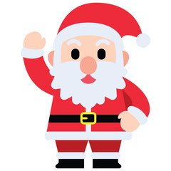 An Illustration of Santa Claus and the Merry Christmas Message