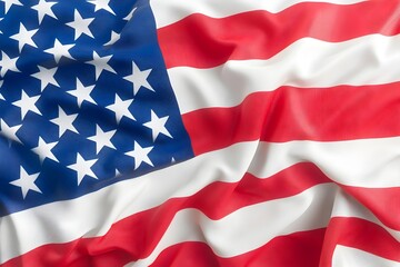 Obraz premium Striking American Flag Background with Vibrant Colors and Flowing Fabric Texture