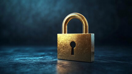 Fototapeta premium closed padlock on dark blue background