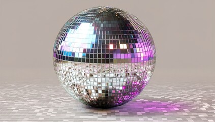 Silver disco mirror ball