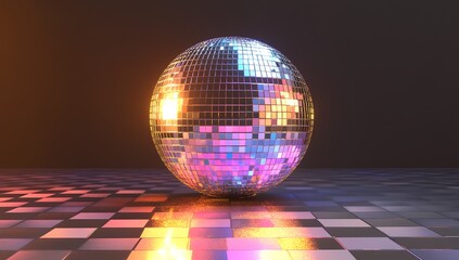 Silver disco mirror ball