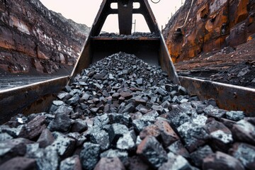 Mine Shovel: Iron Ore Loading and Extraction with Navvy Shoveling