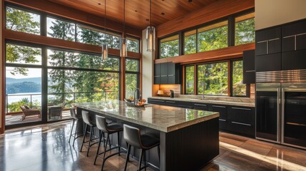 Lakeview Modern Kitchen: A Stunning Blend of Nature and Design