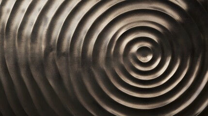 Obraz premium A mesmerizing background with concentric ripples in metallic tones, mimicking the effect of water.