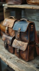 Rustic Leather Bags Handmade Craftsmanship Vintage Style Travel Accessories