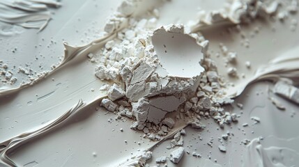 Obraz premium Close up of White Powder Plaster Texture Material Background