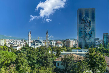 view of the city of Tirana, Albania