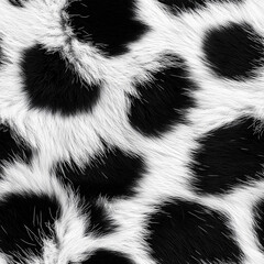 Seamless Black and white fur texture