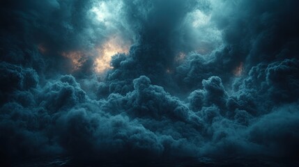 Fototapeta premium Dramatic stormy clouds with a moody atmosphere.