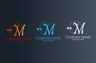 letter m logo design vector template for your name and your business.