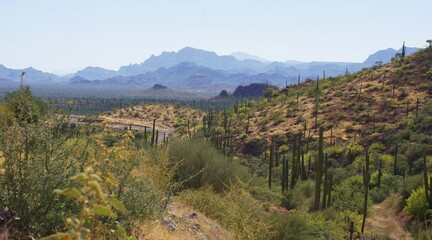 Panoramic of the Loreto mountains, Baja California Sur, Mexico