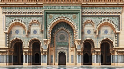 Obraz premium Ornate Mosque Entrance Architectural Detailing