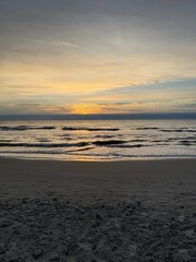 Day break over the waves