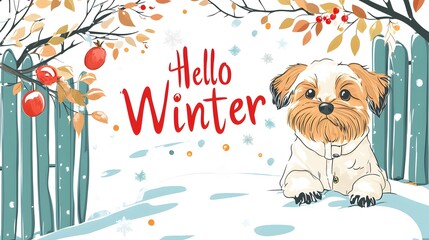 Fototapeta premium Charming winter landscape