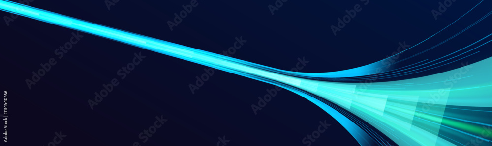 Leinwandbilder Laser beams glowing green abstract sparkling isolated on black background. Image with the effect of high-speed movement on the road, green stripes on a dark background. 