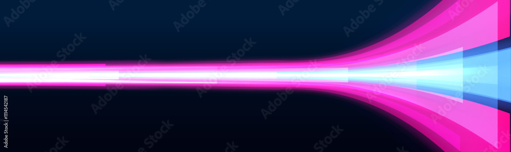 Poster neon stripes in the form of drill, turns and swirl. car motion trails. speed line motion vector back