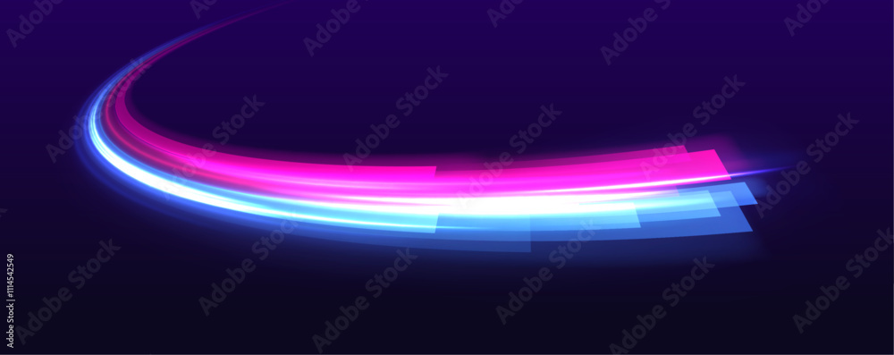 Poster This digital artwork combines the swift motion of a comet with the speed of vehicles on an expressway. The comet leaves a fiery tail while cars beneath create bright light trails, merging cosmic.