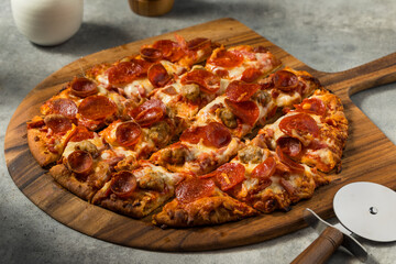 Homemade Tavern Style Meat Lovers Pizza