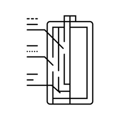 battery charging station line icon vector. battery charging station sign. isolated contour symbol black illustration