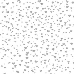 Heart Confetti Overlay Silver Sparkling Glitter Transparent PNG background