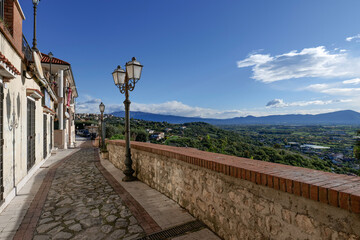 Fototapeta premium A small street in Minturno, a town in Lazio in Italy.