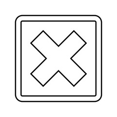 Fototapeta premium close button line icon vector. close button sign. isolated contour symbol black illustration