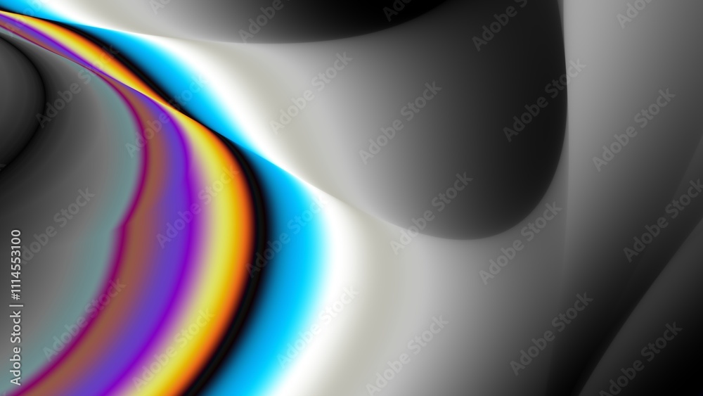 Leinwandbilder Exploring the Concept of Abstract Wave Patterns Rendered in Vibrant and Rich Colors