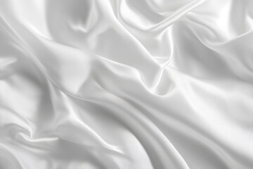 Obraz premium Elegant Draped White Silk Fabric Texture