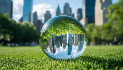 Modern global actual enviroment renewable energy city and nature wealthy ecology
