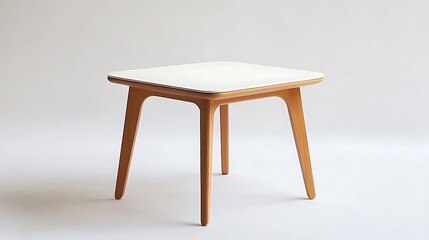 Fototapeta premium A wooden table with a white top