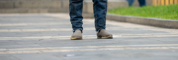 People crossing the street, city life