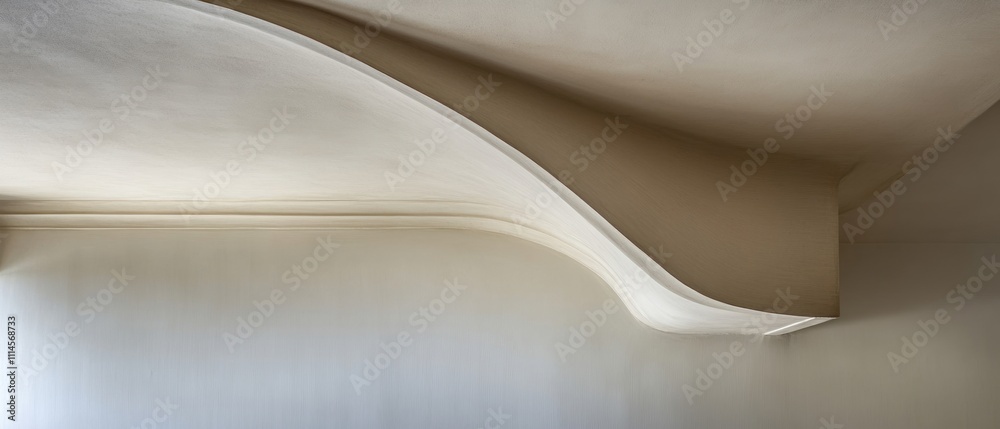 Poster abstract curved ceiling architectural design