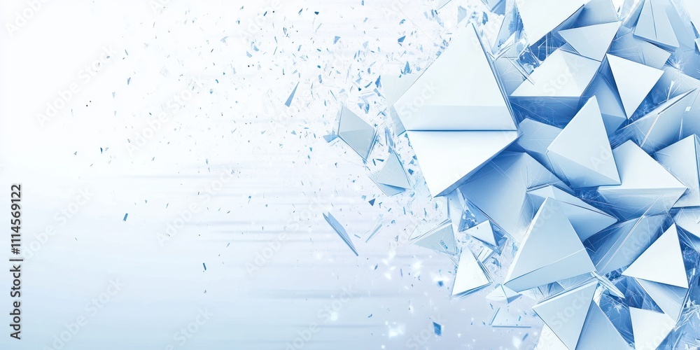 Aufkleber abstract shattered crystal geometric structure design