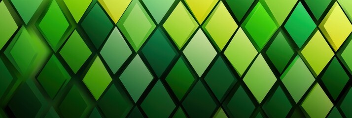 St. Patrick's Day background with a green seamless pattern, diamonds, and an argyle style Generative AI