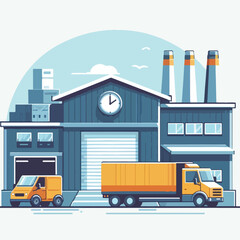 Naklejka premium warehouse vector