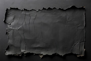 Dark Gray Textured Paper With Torn Edges