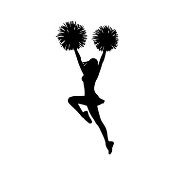 recommend clip art: silhouette of women jumping cheerleader jump 