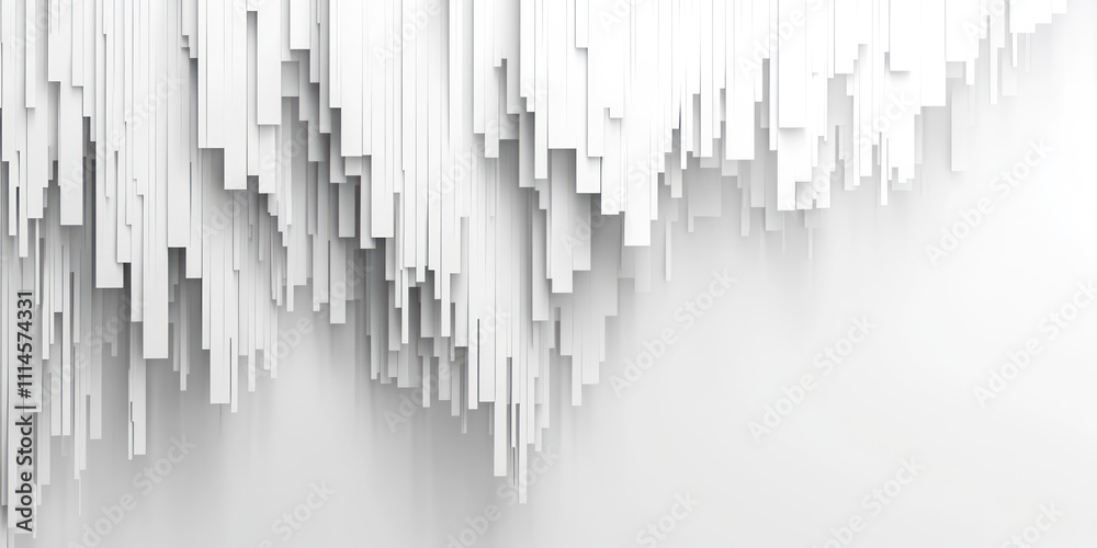 Poster Abstract White Rectangular Shapes Background Design