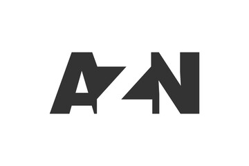 AZN logo design. Initial letter A Z N bold font style for tech startups, consulting, corporate branding. Creative company name, headlines typography identity, trendy logotype.