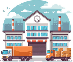Naklejka premium warehouse vector