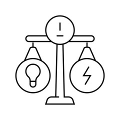 fuel cell storage energy line icon vector. fuel cell storage energy sign. isolated contour symbol black illustration