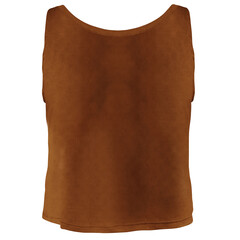 Showcase Your Design In A Realistic Way With This Back View Classical Womens Tank Top Mockup In Maple Brown Color