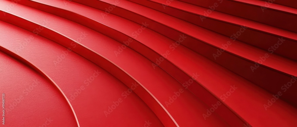 Poster abstract red curved steps design background