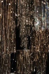 sparkling silver background with bokeh