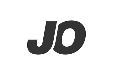 JO Techno Editable Font Logo For Corporate Branding. Bold, Futuristic Design With Unique Typographic Ideas. Minimal Custom Type And Dynamic Letter