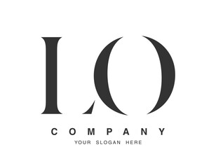 LO logo design. Initial letter l and o serif font style. Creative classic company name typography. Trendy logotype or identity.