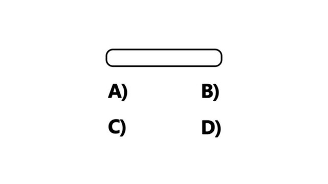 Quiz template challenge with option selection, quiz game animation, Animated quiz question